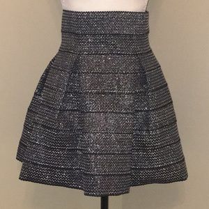 NWT H&M High Waist Black & Silver Skirt SZ Small